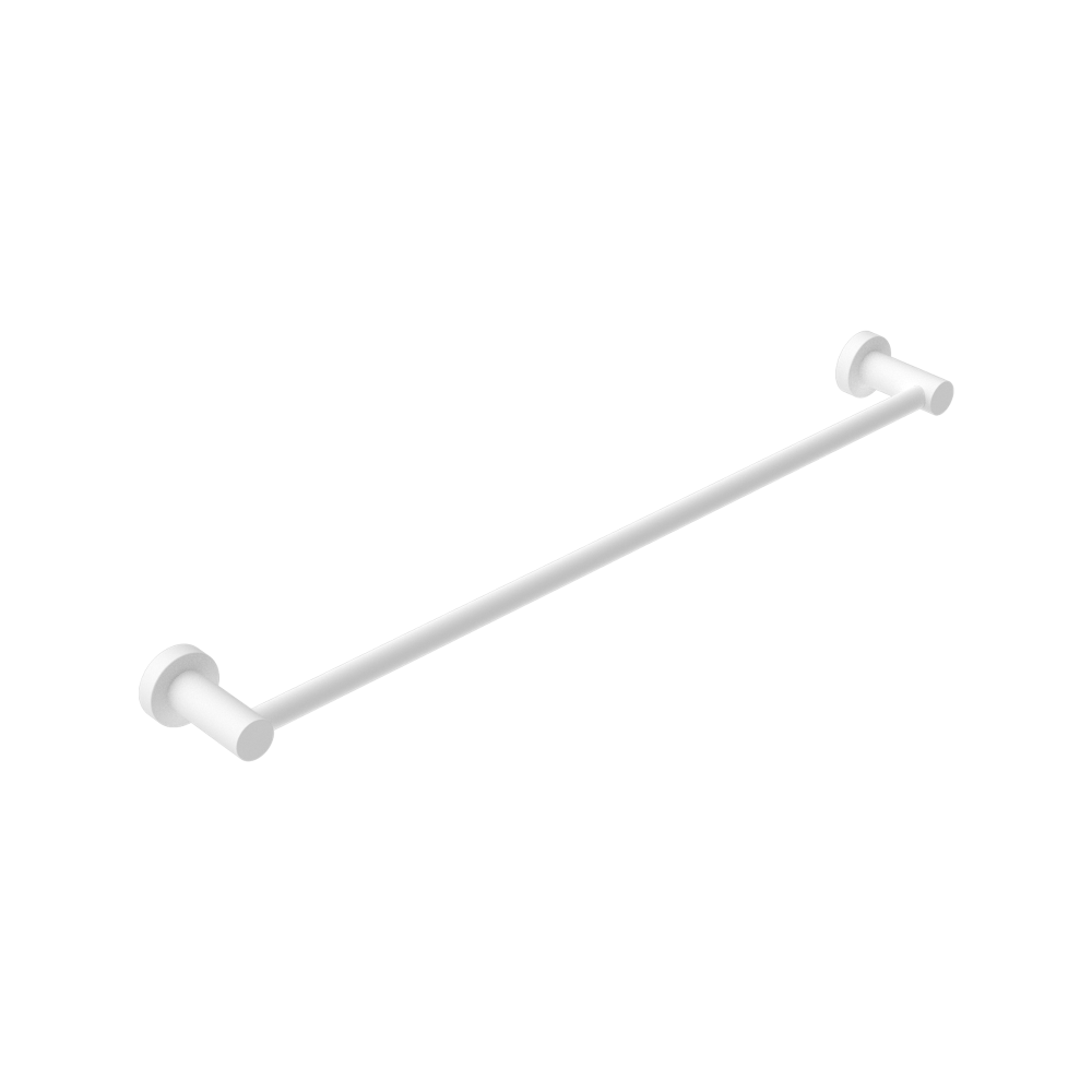 Nero Mecca Single Towel Rail 600mm Matte White NR1924MW - Towel Rails