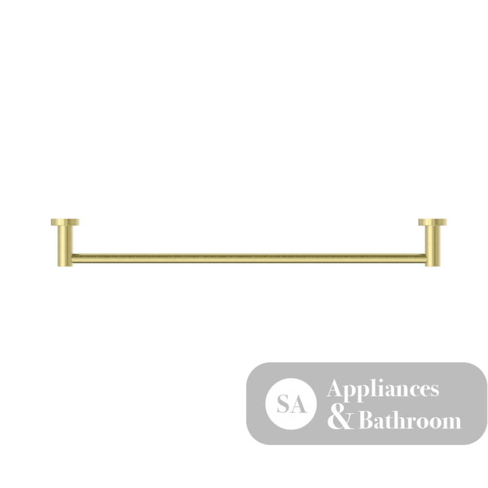 Nero Mecca Single Towel Rail 800mm Brushed Gold NR1930BG - Towel Rails