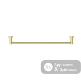 Nero Mecca Single Towel Rail 800mm Brushed Gold NR1930BG - Towel Rails