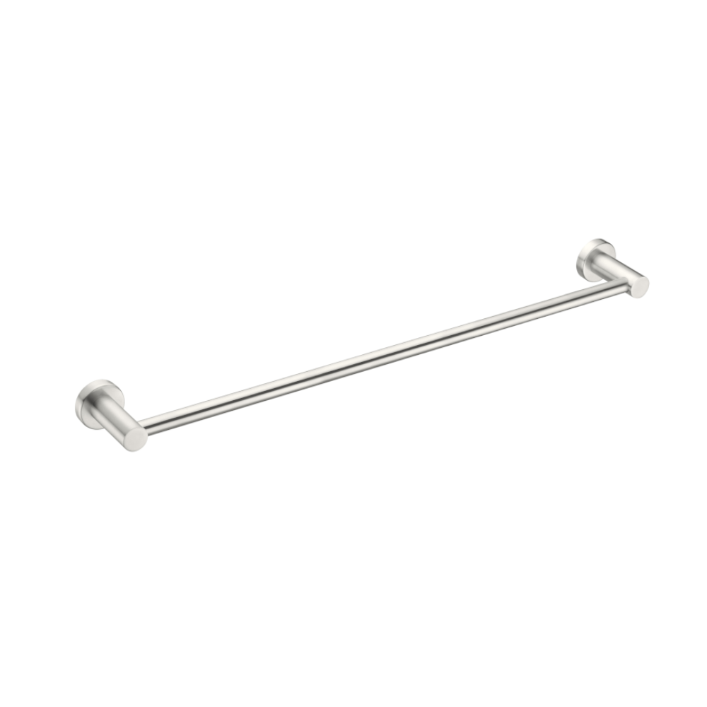 Nero Mecca Single Towel Rail 800mm Brushed Nickel NR1930BN - Towel Rails