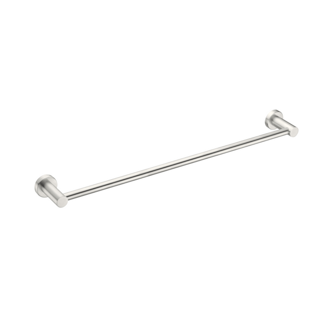 Nero Mecca Single Towel Rail 800mm Brushed Nickel NR1930BN - Towel Rails