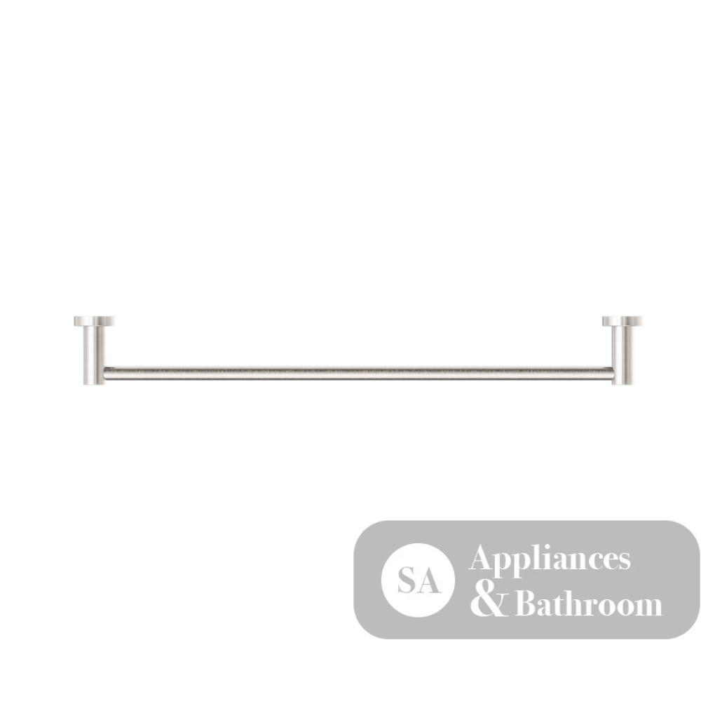 Nero Mecca Single Towel Rail 800mm Brushed Nickel NR1930BN - Towel Rails