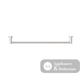 Nero Mecca Single Towel Rail 800mm Brushed Nickel NR1930BN - Towel Rails