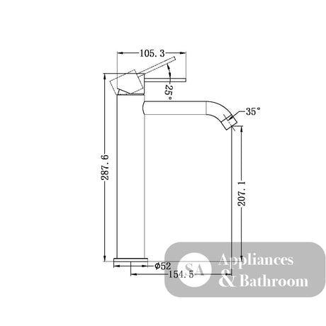 Nero Mecca Tall Basin Mixer Chrome NR221901aCH - Basin Mixers