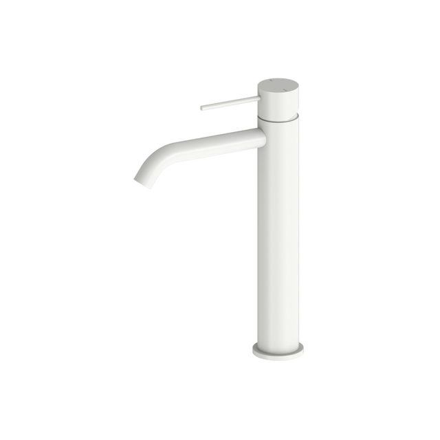 Nero Mecca Tall Basin Mixer Matte White NR221901aMW - Basin Mixers