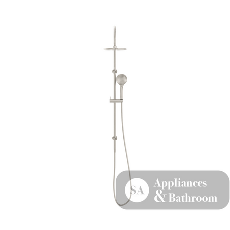 Nero Mecca Twin Shower With Air Shower Brushed Nickel NR221905bBN - Twin Showers