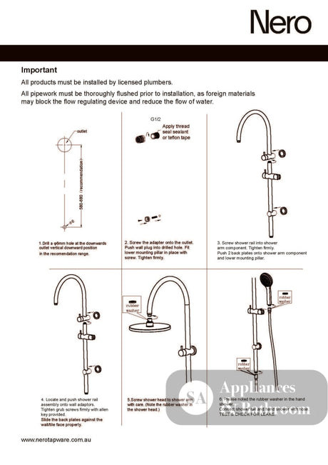 Nero Mecca Twin Shower With Air Shower Brushed Nickel NR221905bBN - Twin Showers