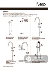 Nero Mecca Twin Shower With Air Shower II Gun Metal NR221905HGM - Twin Showers