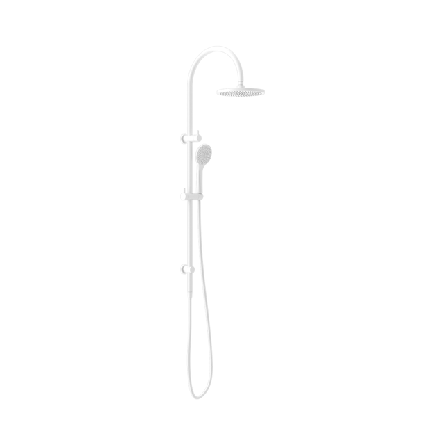 Nero Mecca Twin Shower With Air Shower Matte White NR221905bMW - Twin Showers