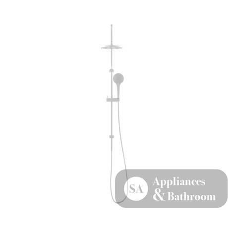 Nero Mecca Twin Shower With Air Shower Matte White NR221905bMW - Twin Showers