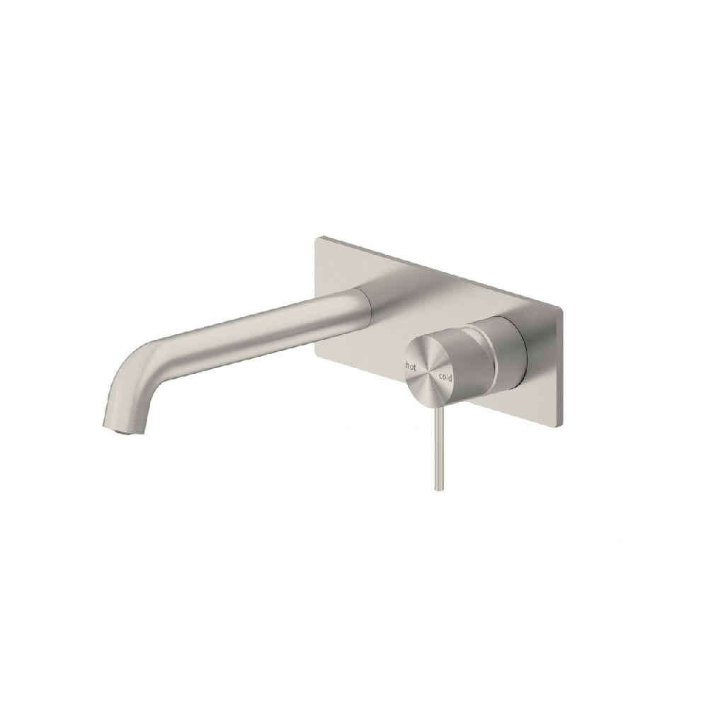 Nero Mecca Wall Basin/Bath Mixer 120mm Brushed Nickel NR221910A120BN - Wall Mixers & Spouts