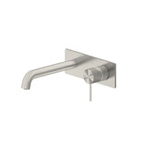 Nero Mecca Wall Basin/Bath Mixer 120mm Brushed Nickel NR221910A120BN - Wall Mixers & Spouts