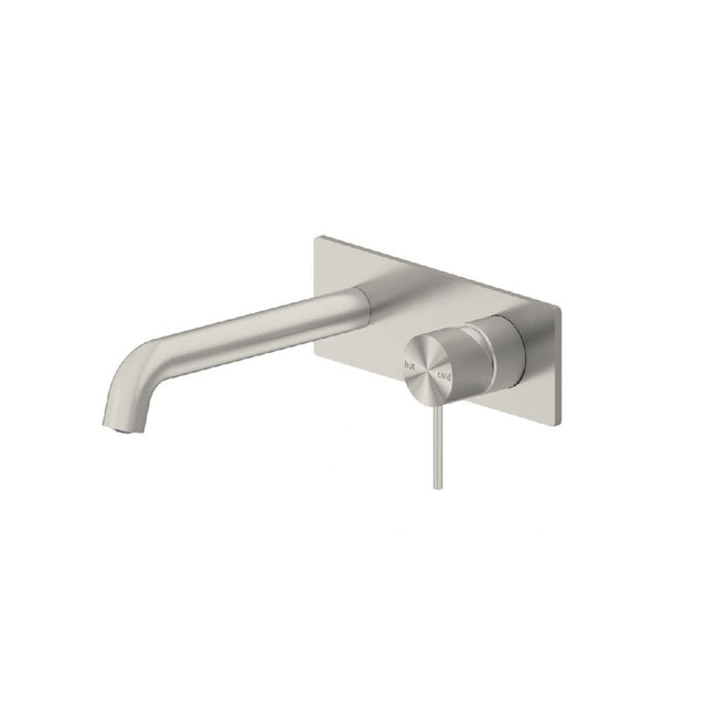 Nero Mecca Wall Basin/Bath Mixer 120mm Brushed Nickel NR221910A120BN - Wall Mixers & Spouts