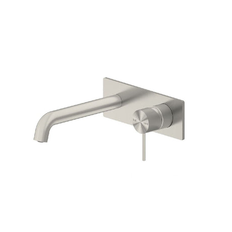 Nero Mecca Wall Basin/Bath Mixer 185mm Brushed Nickel NR221910A185BN - Wall Mixers & Spouts