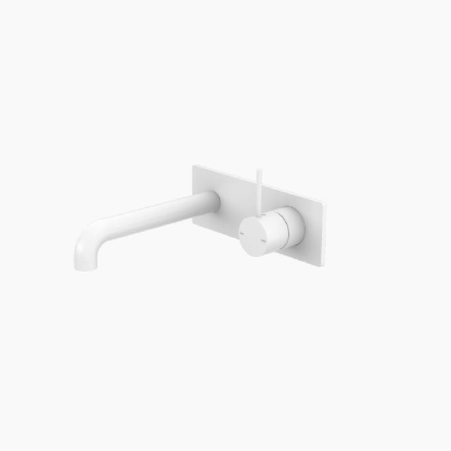 Nero Mecca Wall Basin/Bath Mixer Handle Up 120mm Matte White NR221910B120MW - Wall Mixers & Spouts