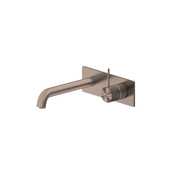 Nero Mecca Wall Basin/Bath Mixer Handle Up 230mm Brushed Bronze NR221910B230BZ - Wall Mixers & Spouts