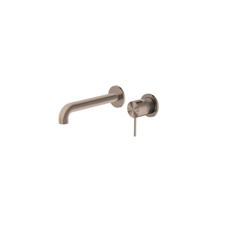 Nero Mecca Wall Basin/Bath Mixer Separate Back Plate 120mm Brushed Bronze NR221910C120BZ - Wall Mixers & Spouts