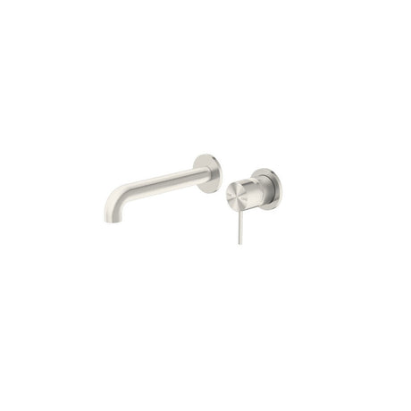 Nero Mecca Wall Basin/Bath Mixer Separate Back Plate 160mm Brushed Nickel NR221910C160BN - Wall Mixers & Spouts
