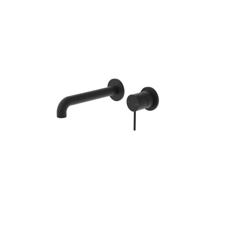 Nero Mecca Wall Basin/Bath Mixer Separate Back Plate 185mm Matte Black NR221910C185MB - Wall Mixers & Spouts