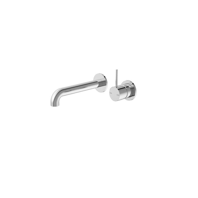 Nero Mecca Wall Basin/Bath Mixer Separate Back Plate Handle Up 185mm Chrome NR221910D185CH - Wall Mixers & Spouts