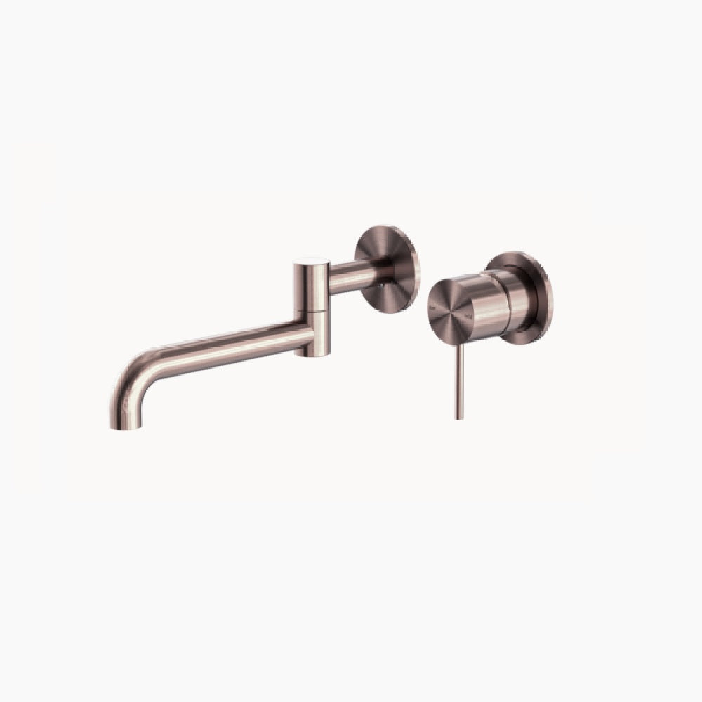 Nero Mecca Wall Basin/Bath Mixer Swivel Spout 225mm Brushed Bronze NR221910RBZ - Wall Mixers & Spouts