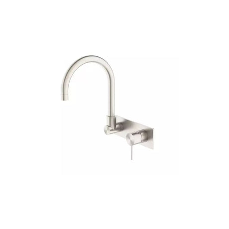 Nero Mecca Wall Basin/Bath Mixer Swivel Spout Brushed Nickel NR221910QBN - Wall Mixers & Spouts