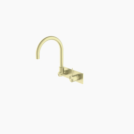 Nero Mecca Wall Basin/Bath Mixer Swivel Spout Handle Up Brushed Gold NR221910PBG - Wall Mixers & Spouts