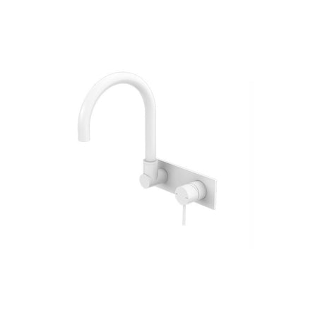 Nero Mecca Wall Basin/Bath Mixer Swivel Spout Matte White NR221910QMW - Wall Mixers & Spouts
