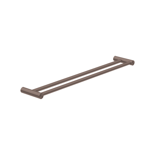Nero New Mecca Double Towel Rail 600mm Brushed Bronze NR2324DBZ - Towel Rails