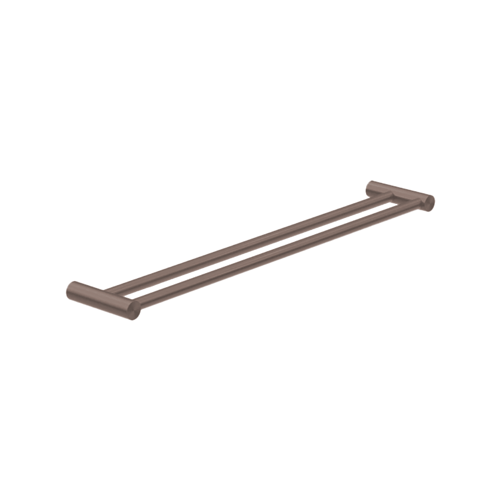 Nero New Mecca Double Towel Rail 800mm Brushed Bronze NR2330DBZ - Towel Rails