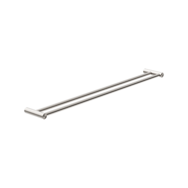 Nero New Mecca Double Towel Rail 800mm Brushed Nickel NR2330DBN - Towel Rails