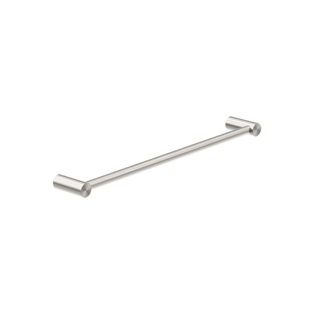 Nero New Mecca Single Towel Rail 600mm Brushed Nickel NR2324BN - Towel Rails