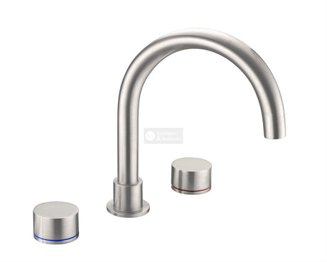 Nero NR211703BN Kara Bath Set - Brushed Nickel Tapware 3 Piece