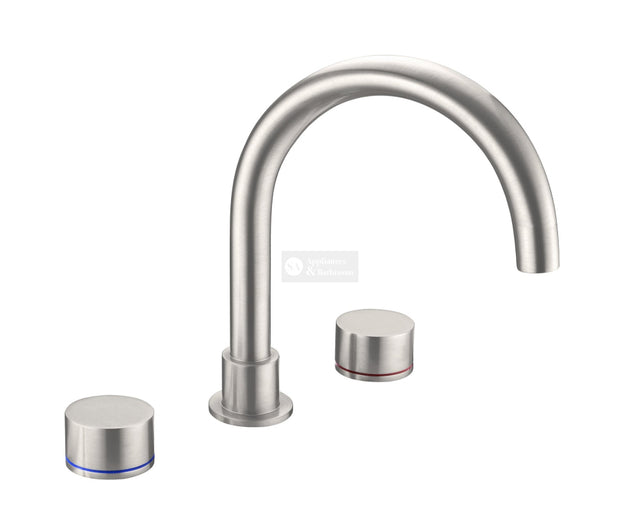 Nero NR211703BN Kara Bath Set - Brushed Nickel Tapware 3 Piece