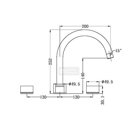 Nero NR211703GM Kara Bath Set - Gunmetal Grey Tapware 3 Piece