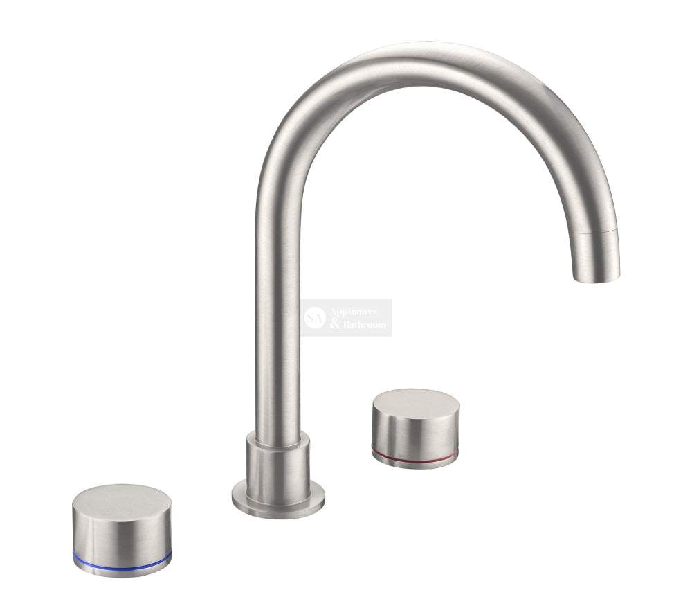 Nero NR211707BN Kara Kitchen Set - Brushed Nickel Tapware 3 Piece