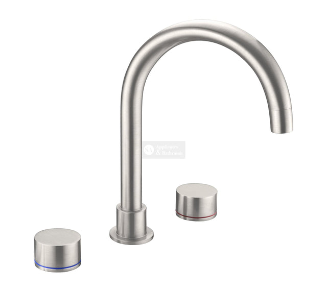Nero NR211707BN Kara Kitchen Set - Brushed Nickel Tapware 3 Piece