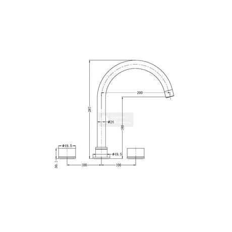 Nero NR211707CH Kara Kitchen Set - Chrome Tapware 3 Piece