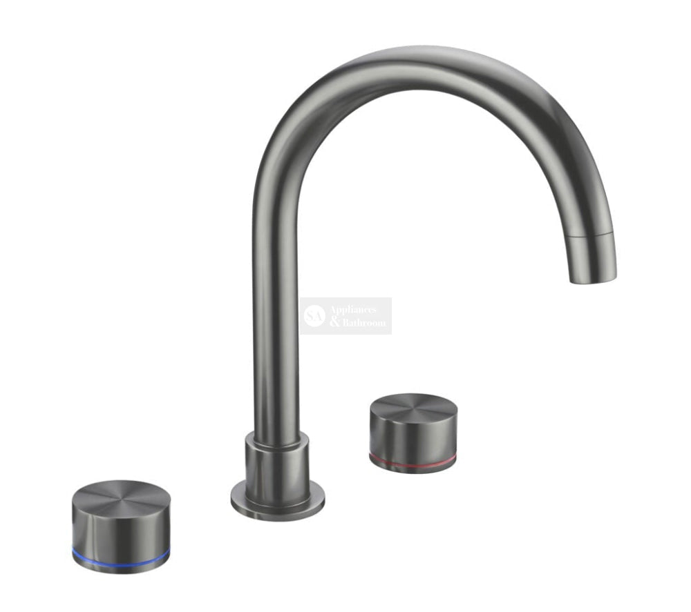 Nero NR211707GM Kara Kitchen Set - Gunmetal Grey Tapware 3 Piece