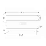 Nero NR301303CH Ecco Bath Spout - Chrome Bath Outlet