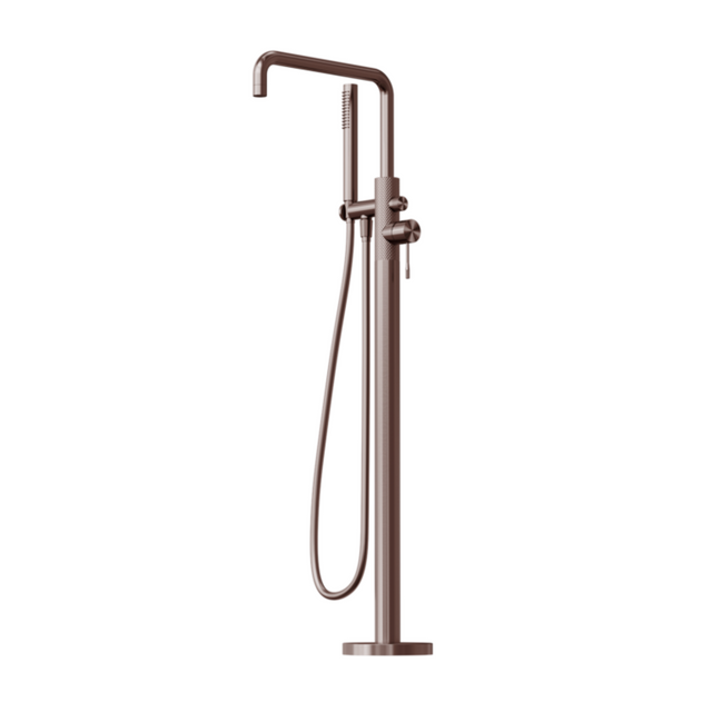 Nero Opal Freestanding Bath Mixer With Hand Shower Brushed Bronze NR251903ABZ - Bath Fillers