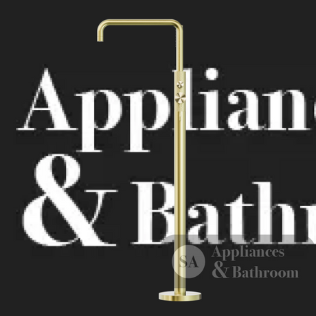 Nero Opal Freestanding Bath Mixer With Hand Shower Brushed Gold NR251903ABG - Bath Fillers