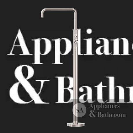 Nero Opal Freestanding Bath Mixer With Hand Shower Brushed Nickel NR251903ABN - Bath Fillers