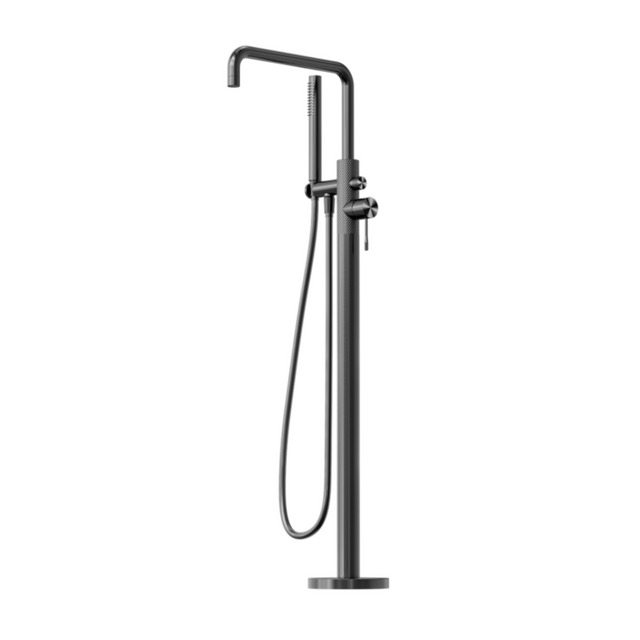 Nero Opal Freestanding Bath Mixer With Hand Shower Graphite NR251903AGR - Bath Fillers