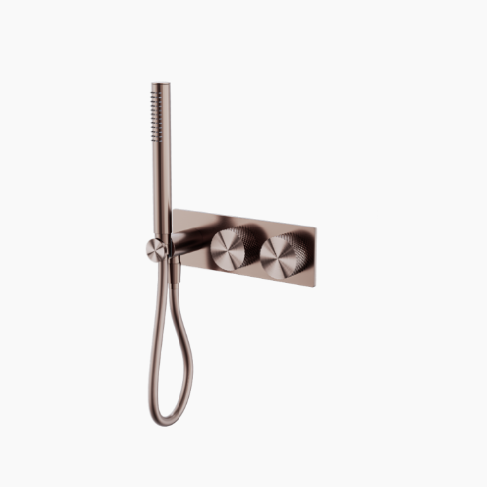 Nero Opal Progressive Shower System Brushed Bronze NR252003CBZ - Wall Mixers & Spouts
