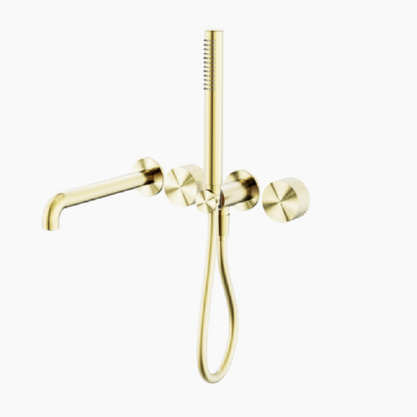 Nero Opal Progressive Shower System (Separate Plates) 230mm Brushed Gold NR252003B230BG - Hand Showers