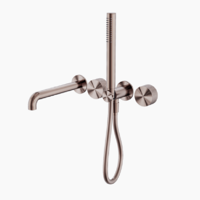 Nero Opal Progressive Shower System (Separate Plates) 250mm Brushed Bronze NR252003B250BZ - Hand Showers