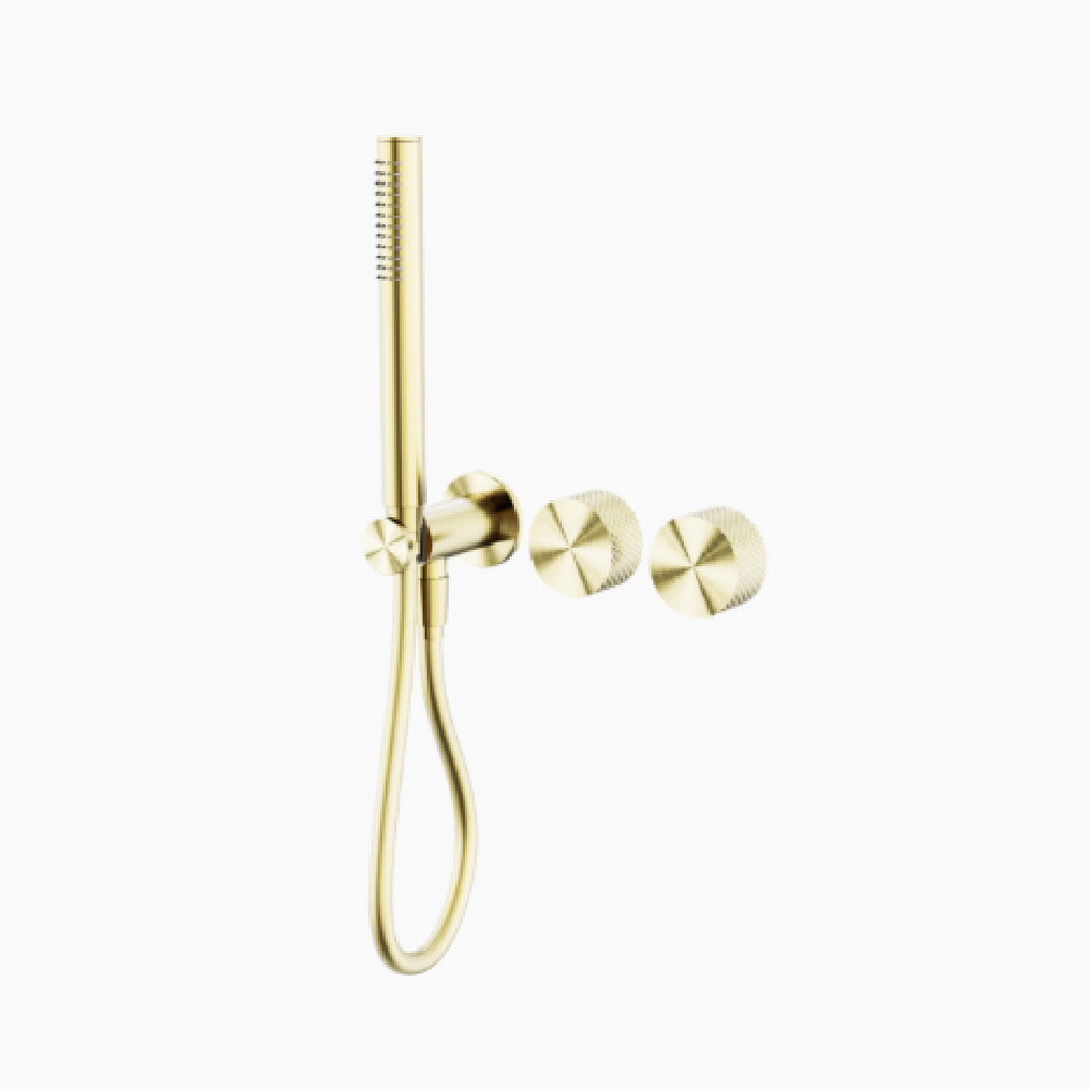 Nero Opal Progressive Shower System (Separate Plates) Brushed Gold NR252003DBG - Wall Mixers & Spouts
