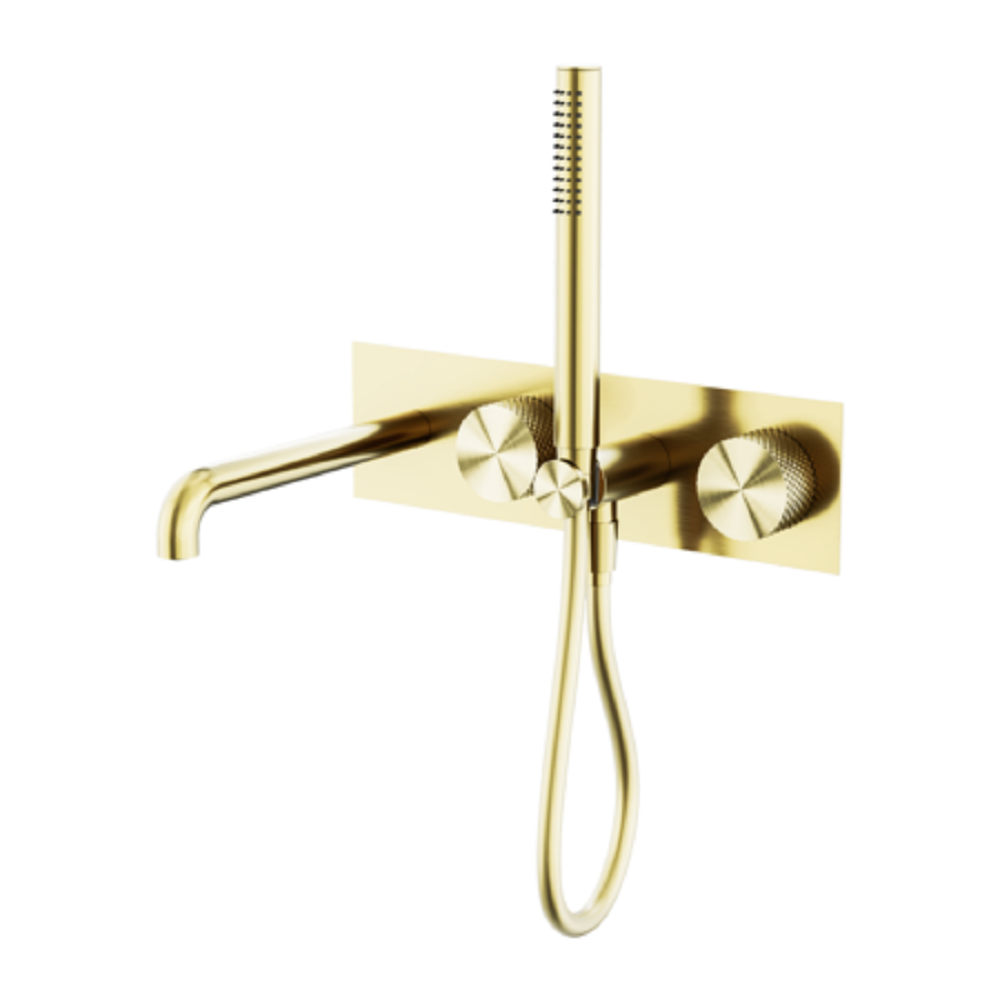 Nero Opal Progressive Shower System w/ 250mm Spout Brushed Gold NR252003A250BG - Hand Showers