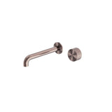 Nero Opal Progressive Wall Basin/Bath Mixer Separate Back Plate 120mm Brushed Bronze NR252007a120BZ - Wall Mixers &